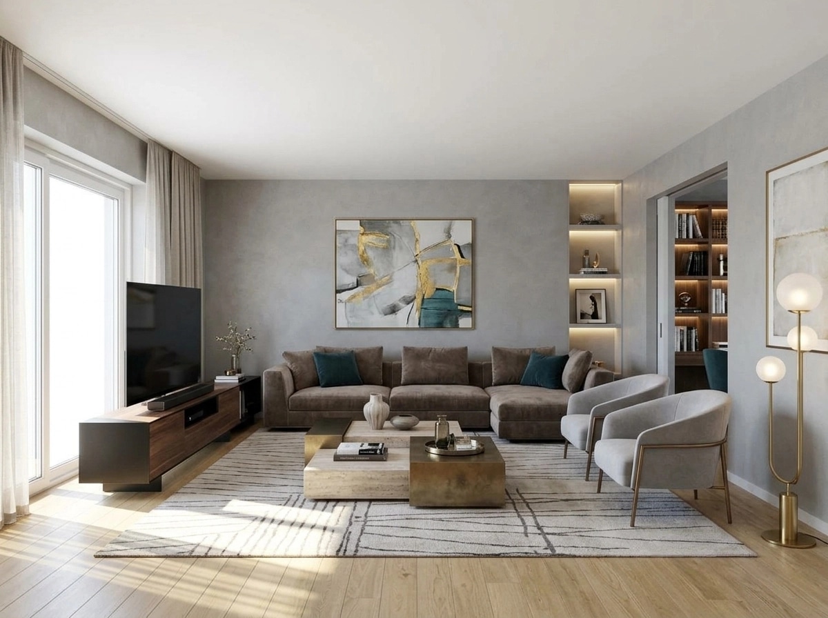 Interior design in Contemporary style — Living Room by GenRoom AI