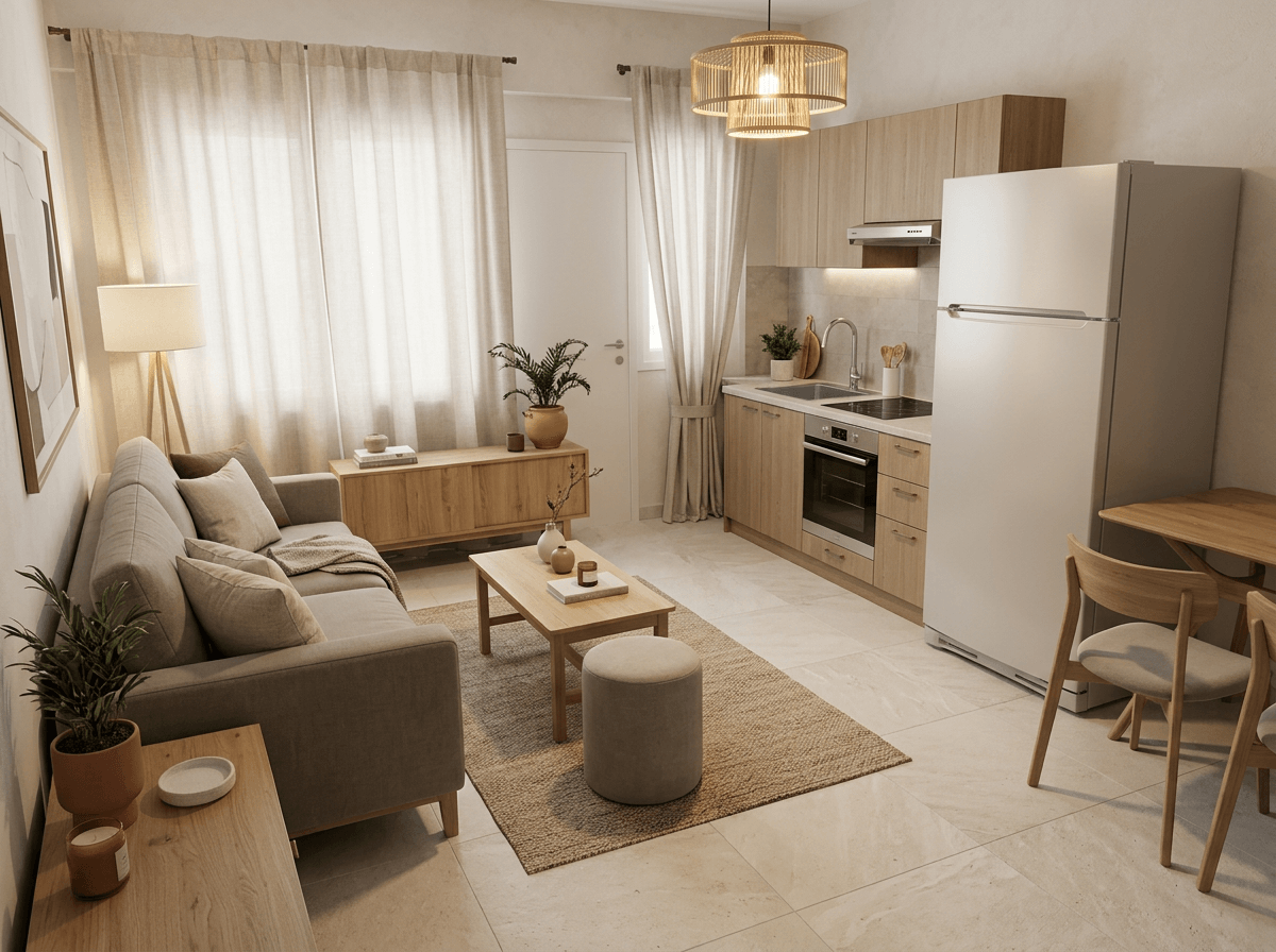 Contemporary Living Room design — interior photo by GenRoom AI