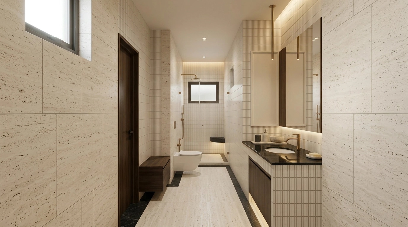 Bathroom interior in Contemporary style — photo by GenRoom AI