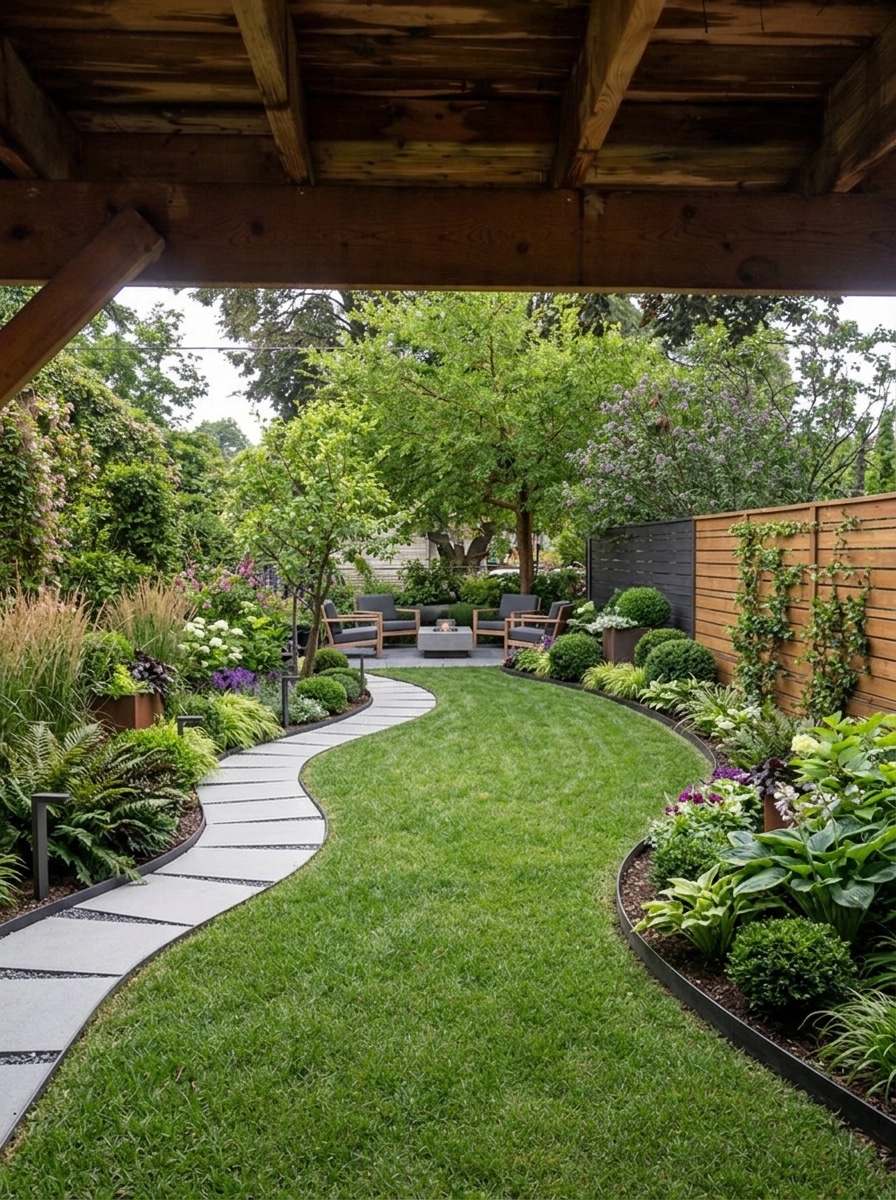 Landscape design in English Cottage Garden style — Yard by GenRoom AI