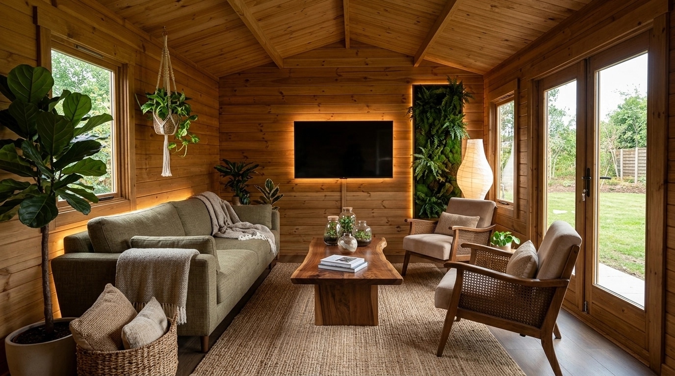 Interior design in Biophilic style — Living Room by GenRoom AI