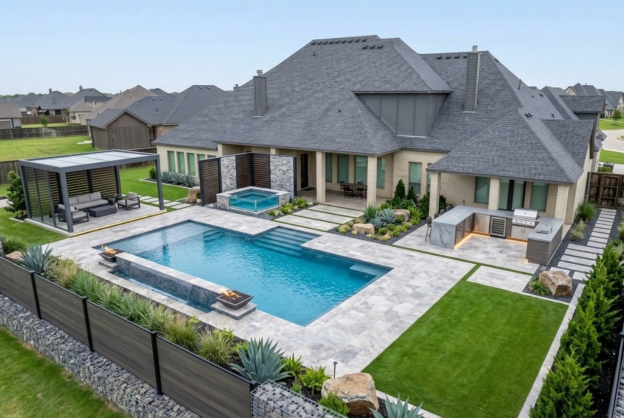 Landscape design in Contemporary Yard style — Yard by GenRoom AI
