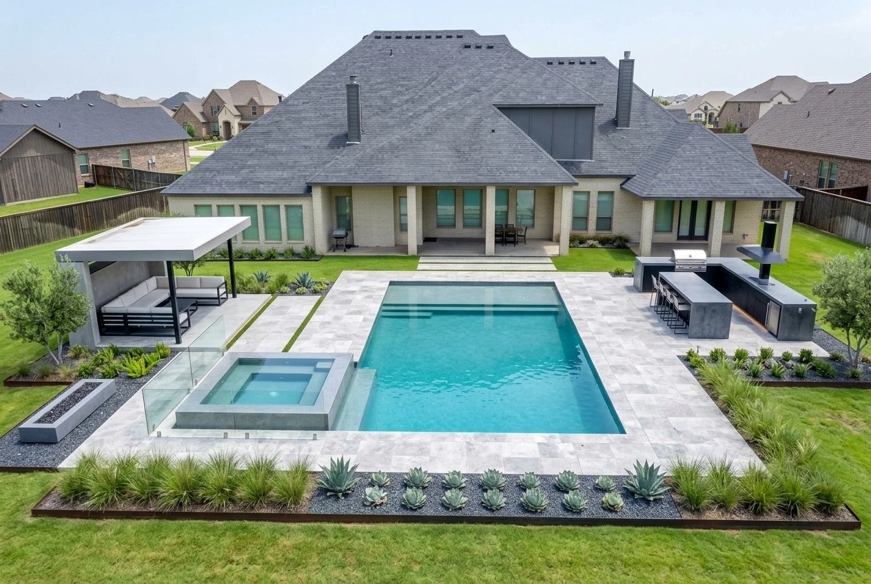 Landscape design in Minimalist Yard style — Yard by GenRoom AI