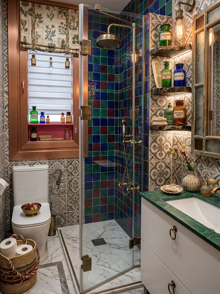 Eclectic Bathroom design — interior photo by GenRoom AI