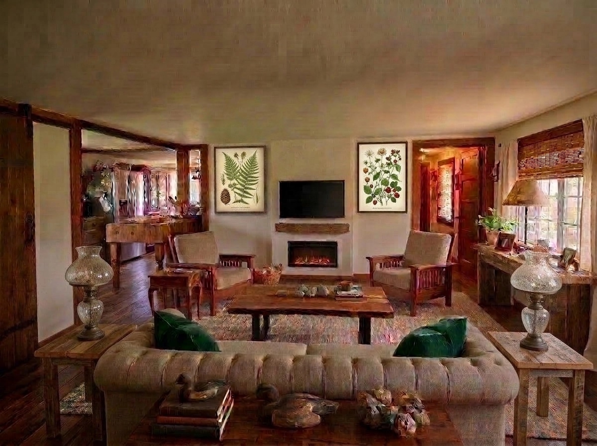Interior design in Rustic style — Living Room by GenRoom AI