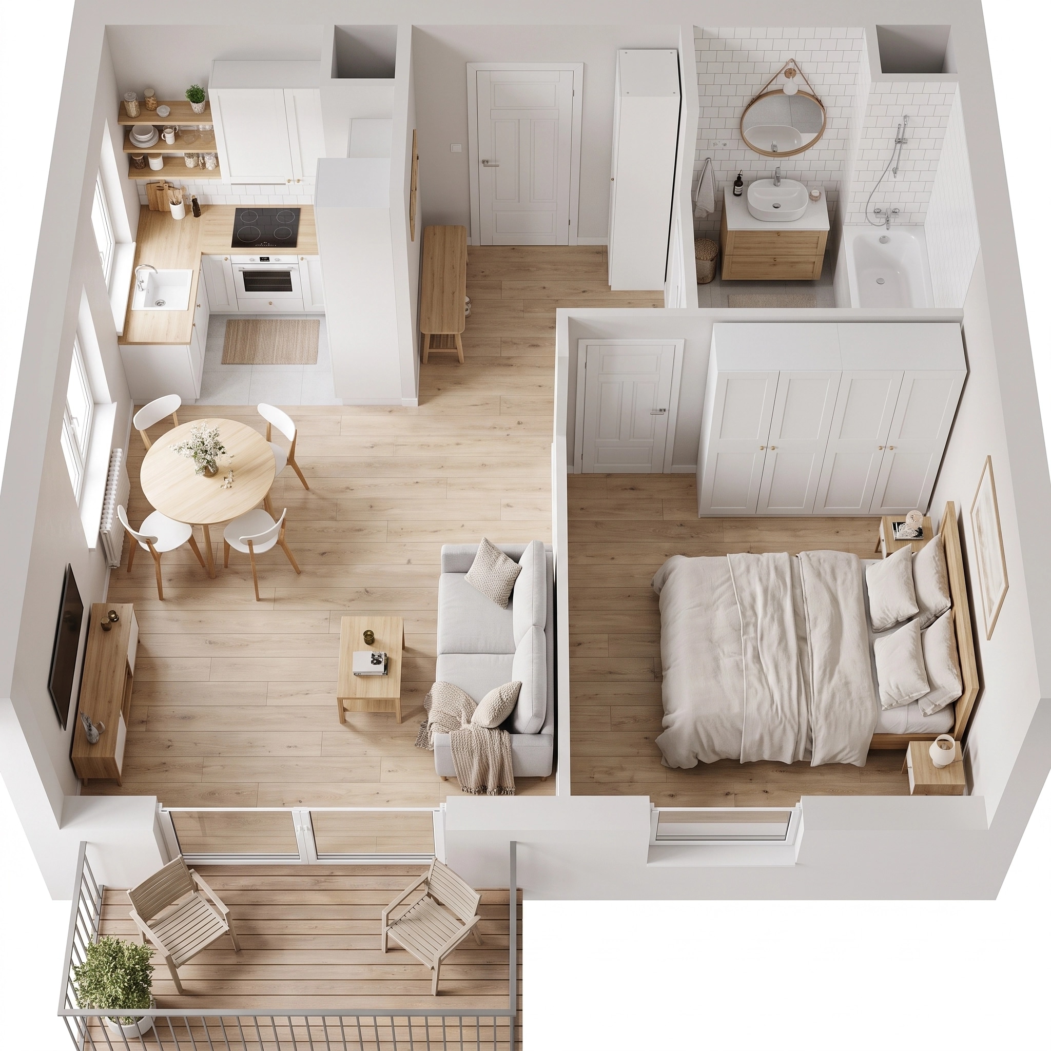 Scandinavian Living Room design — interior photo by GenRoom AI
