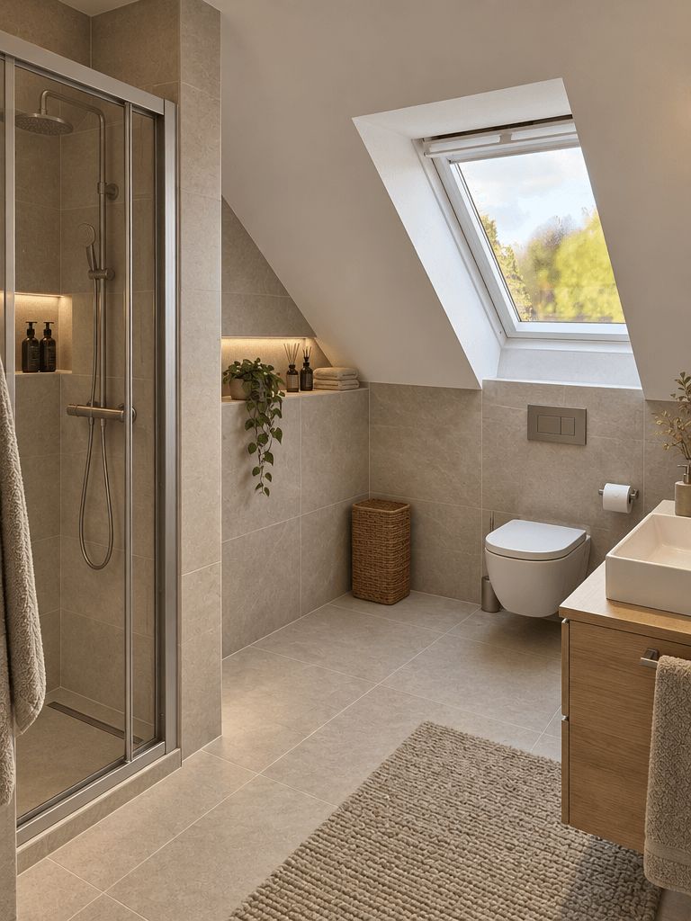 Bathroom interior in Contemporary style — photo by GenRoom AI