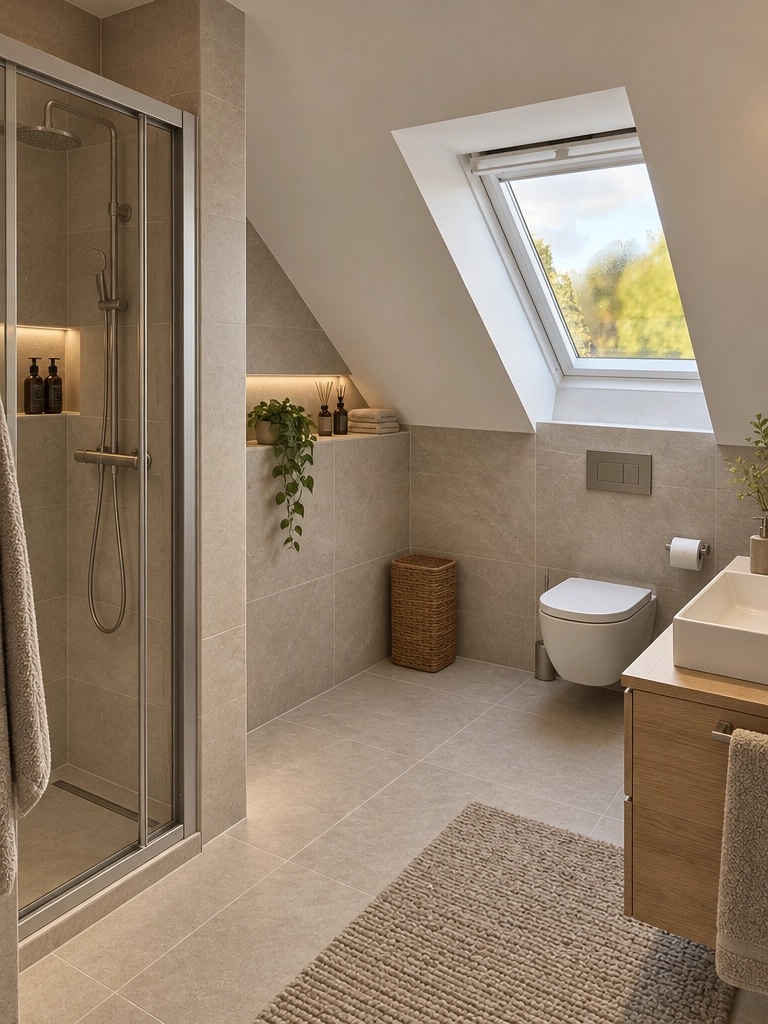 Contemporary Bathroom design — interior photo by GenRoom AI
