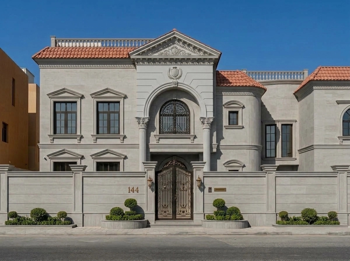 Facade design in Neoclassic Facade style — Facade by GenRoom AI