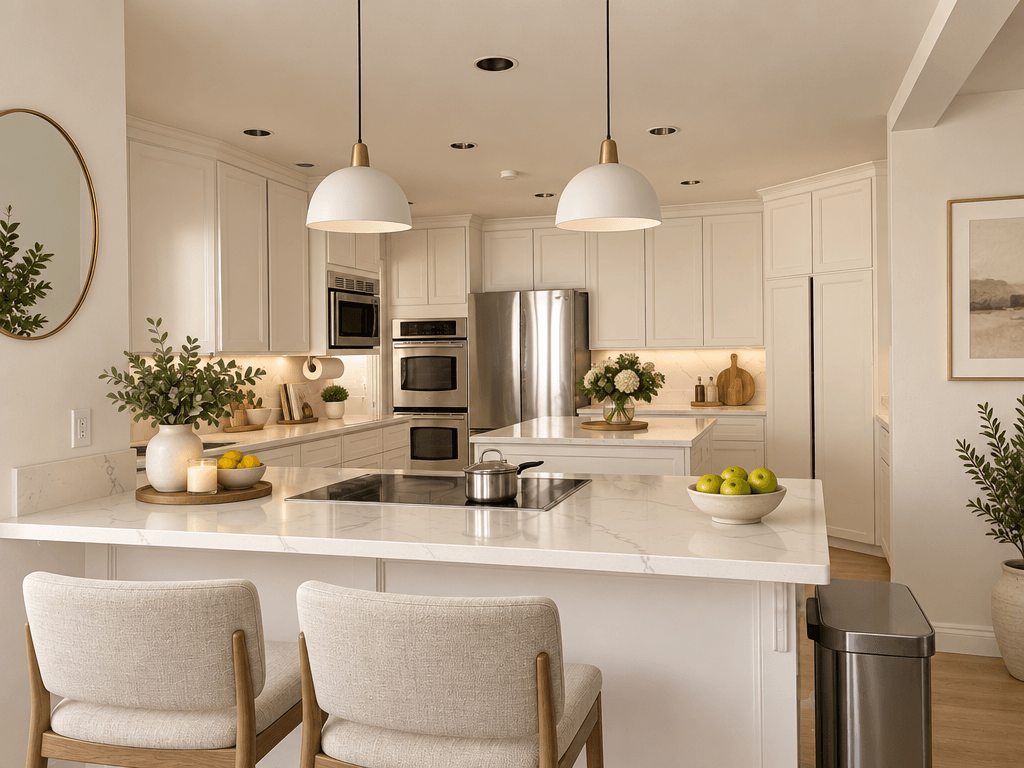 Kitchen interior in Minimalism style — photo by GenRoom AI