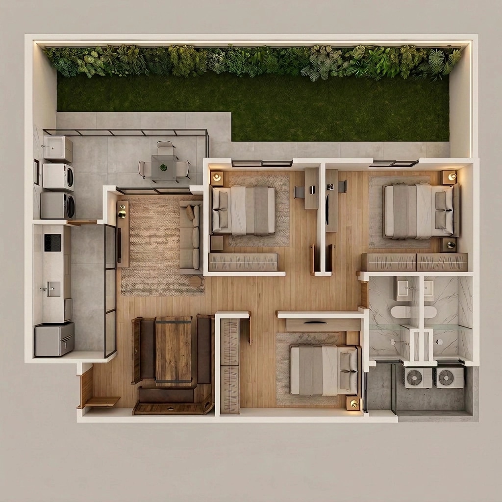 Interior design in Contemporary style — Living Room by GenRoom AI