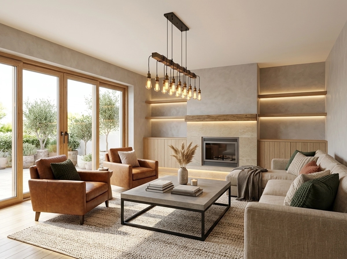 Modern Farmhouse Living Room design — interior photo by GenRoom AI