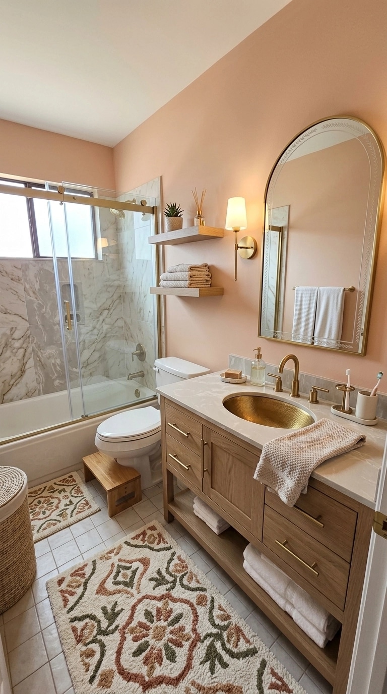 Bathroom interior in Mediterranean style — photo by GenRoom AI