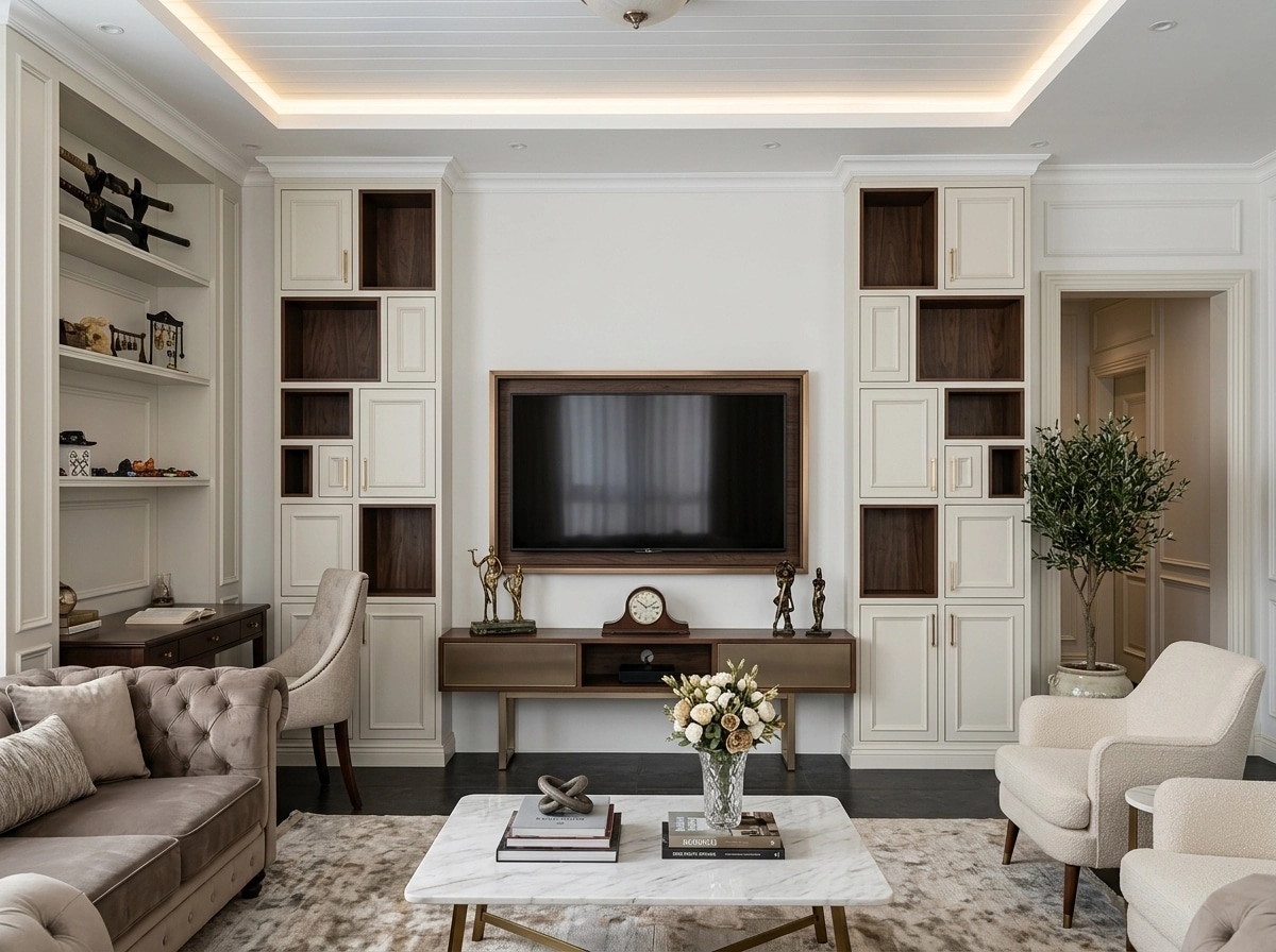 Transitional Living Room design — interior photo by GenRoom AI
