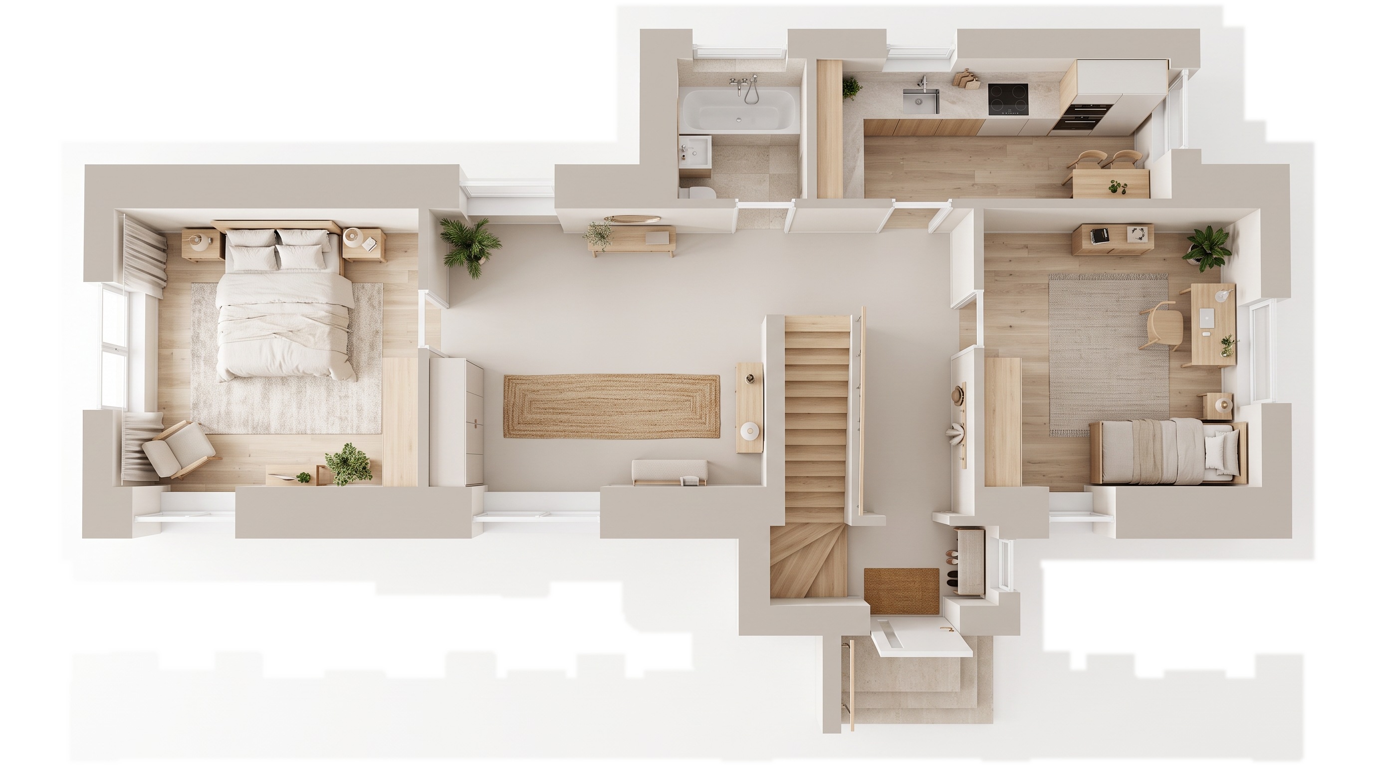Interior design in Scandinavian style — Living Room by GenRoom AI
