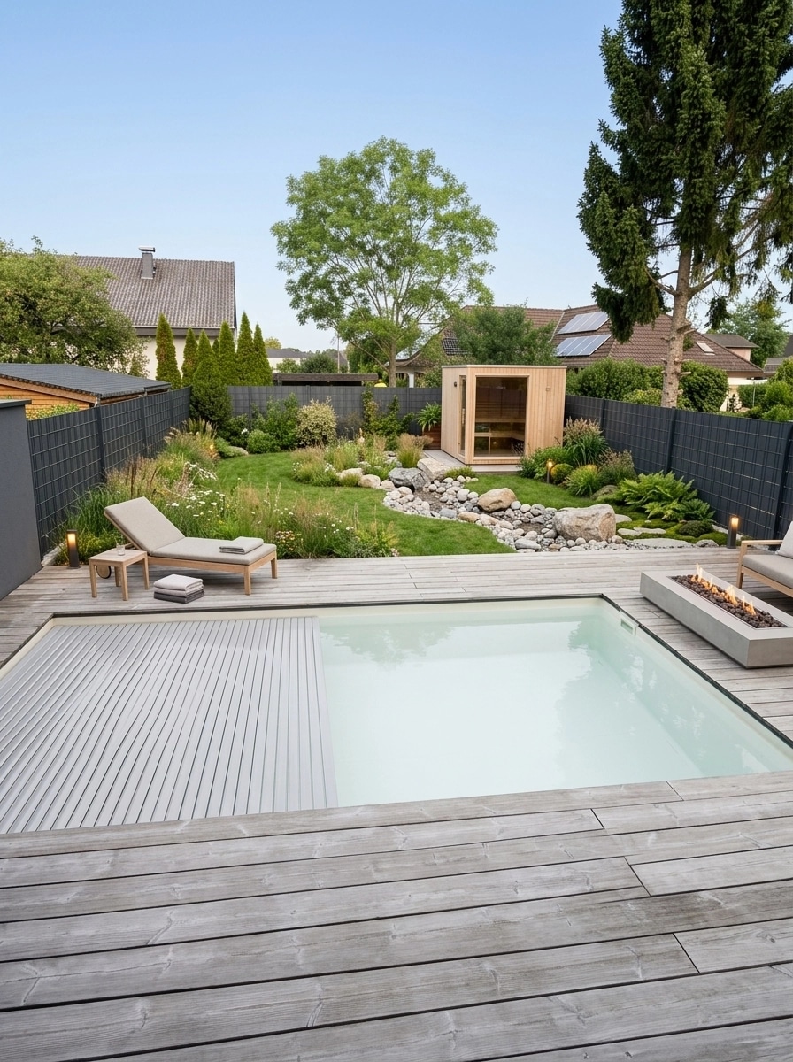 Landscape design in Scandinavian Garden style — Yard by GenRoom AI