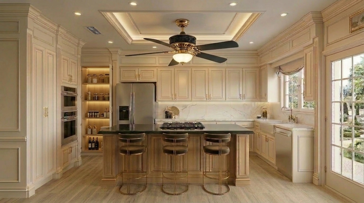 Neoclassic Kitchen design — interior photo by GenRoom AI