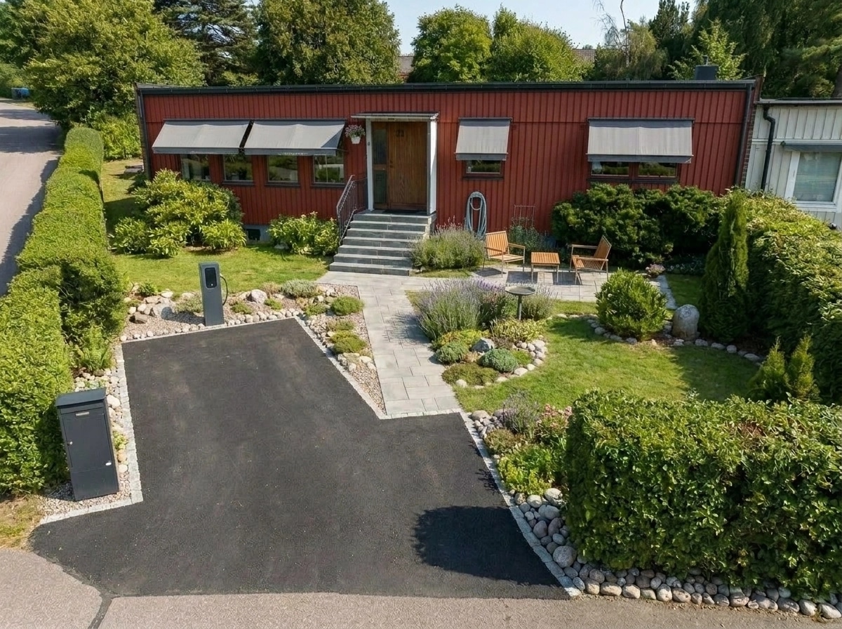 Landscape design in Scandinavian Garden style — Yard by GenRoom AI