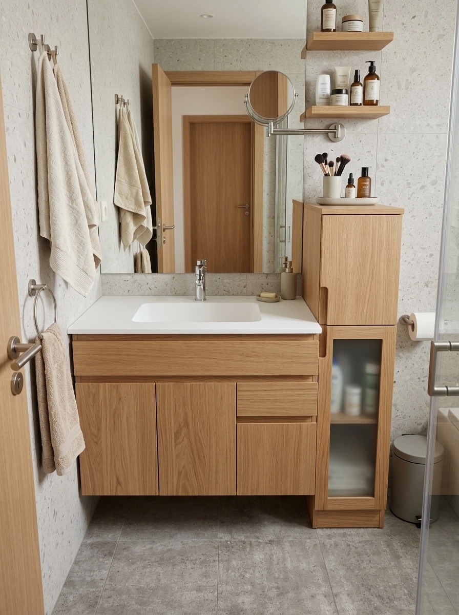 Scandinavian Bathroom design — interior photo by GenRoom AI
