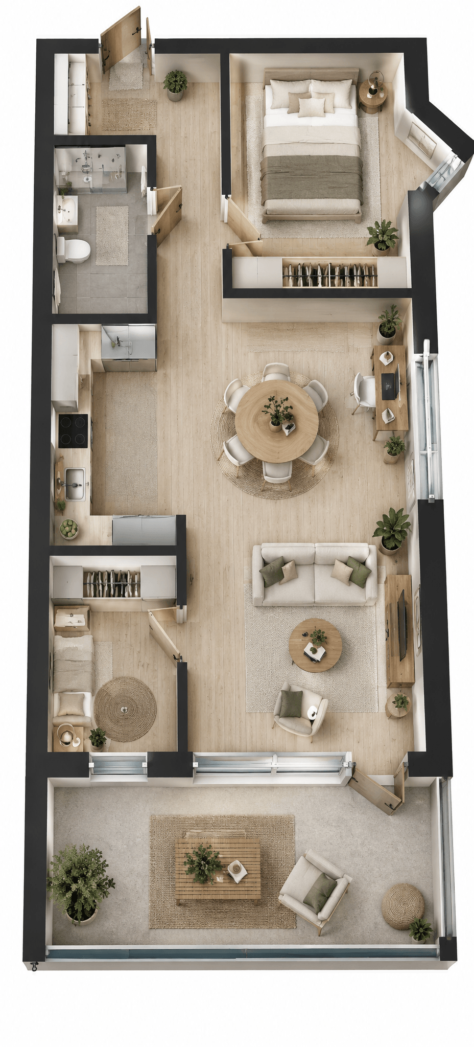 Scandinavian Living Room design — interior photo by GenRoom AI