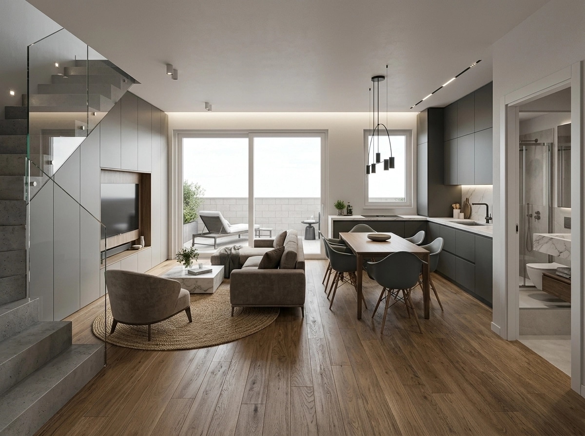 Interior design in Contemporary style — Living Room by GenRoom AI