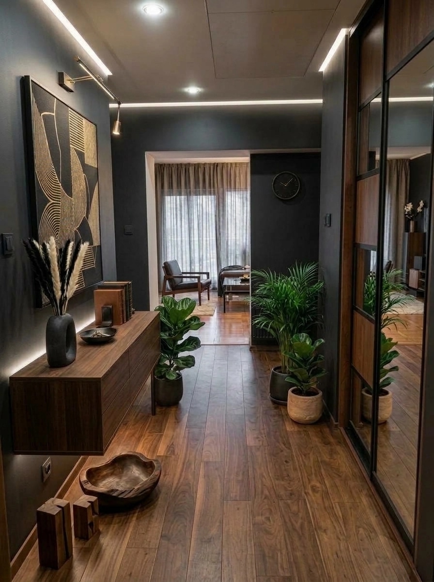 Hallway interior in Contemporary style — photo by GenRoom AI