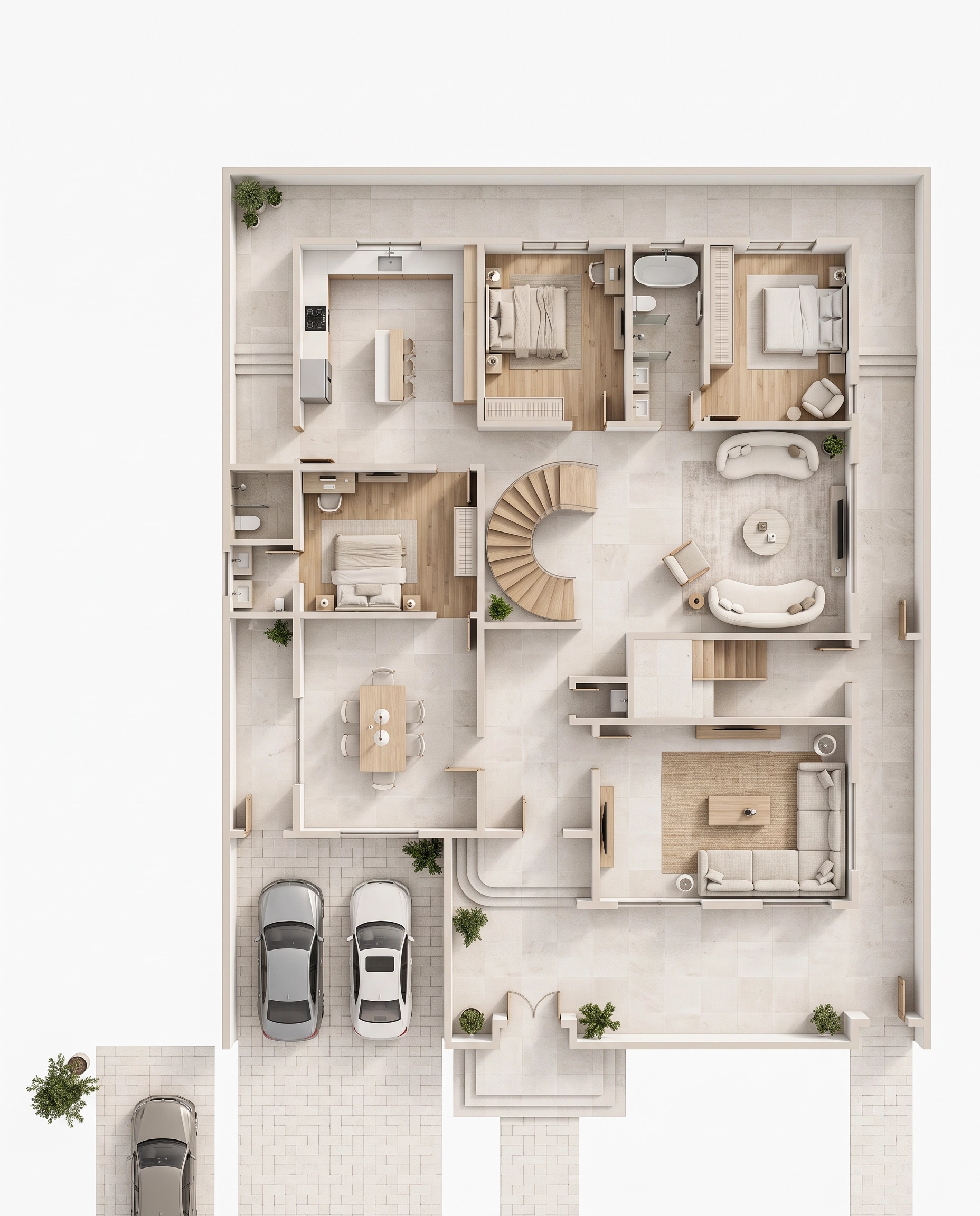 Interior design in Minimalism style — Living Room by GenRoom AI