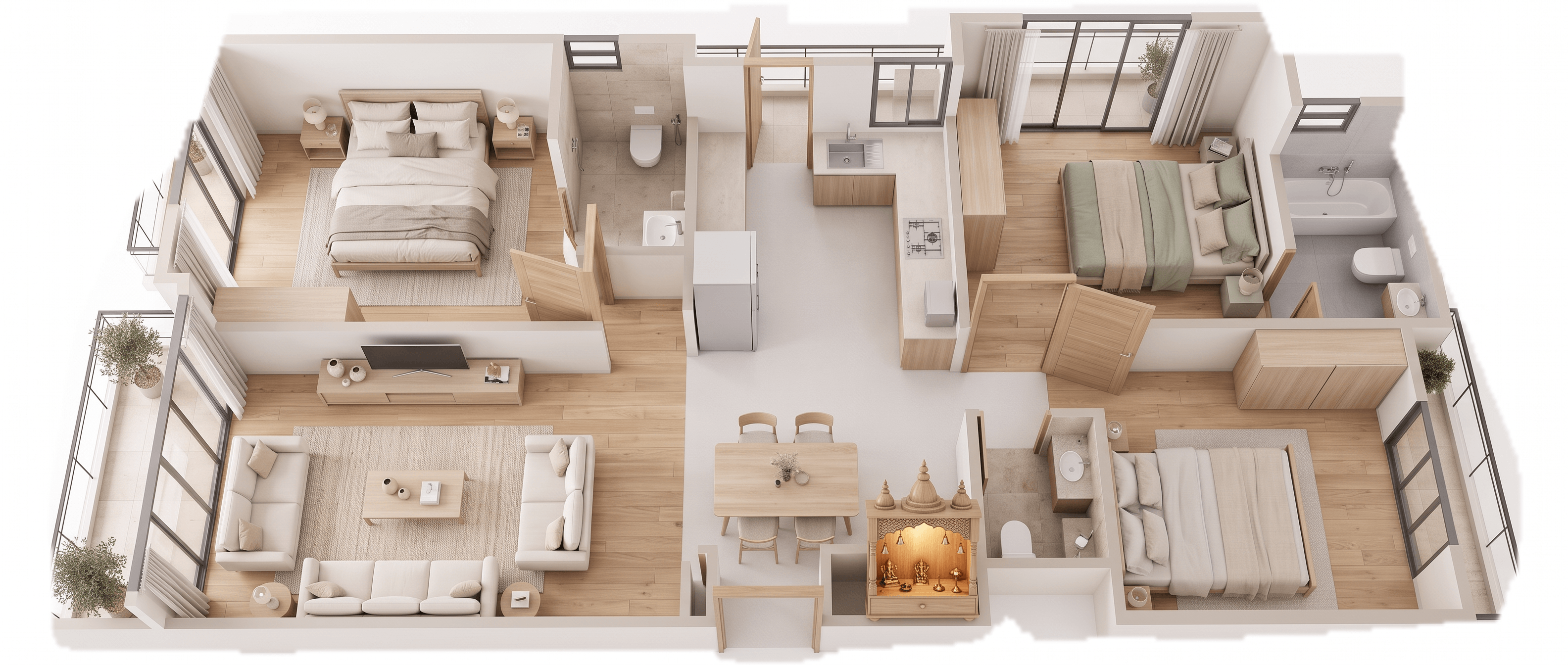 Interiördesign i stilen Minimalism — Vardagsrum av GenRoom AI