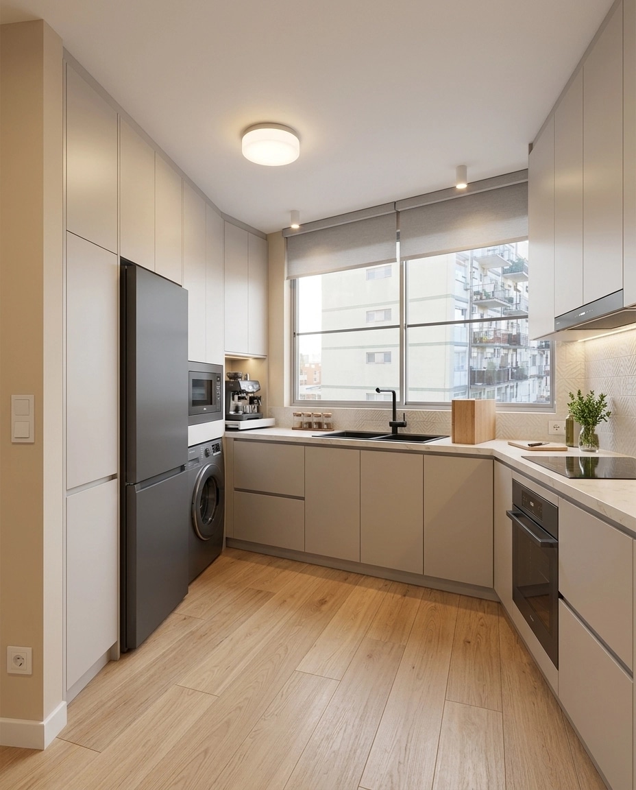 Kitchen interior in Contemporary style — photo by GenRoom AI