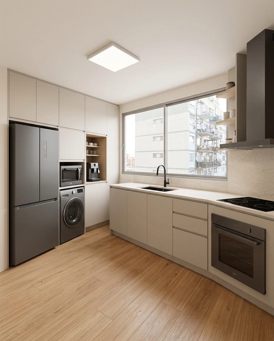 Minimalism Kitchen design — interior photo by GenRoom AI