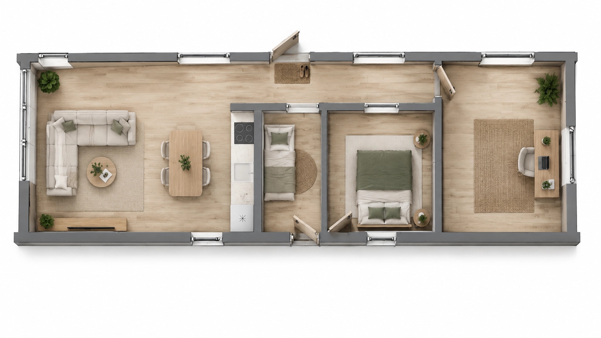 Interior design in Scandinavian style — Living Room by GenRoom AI