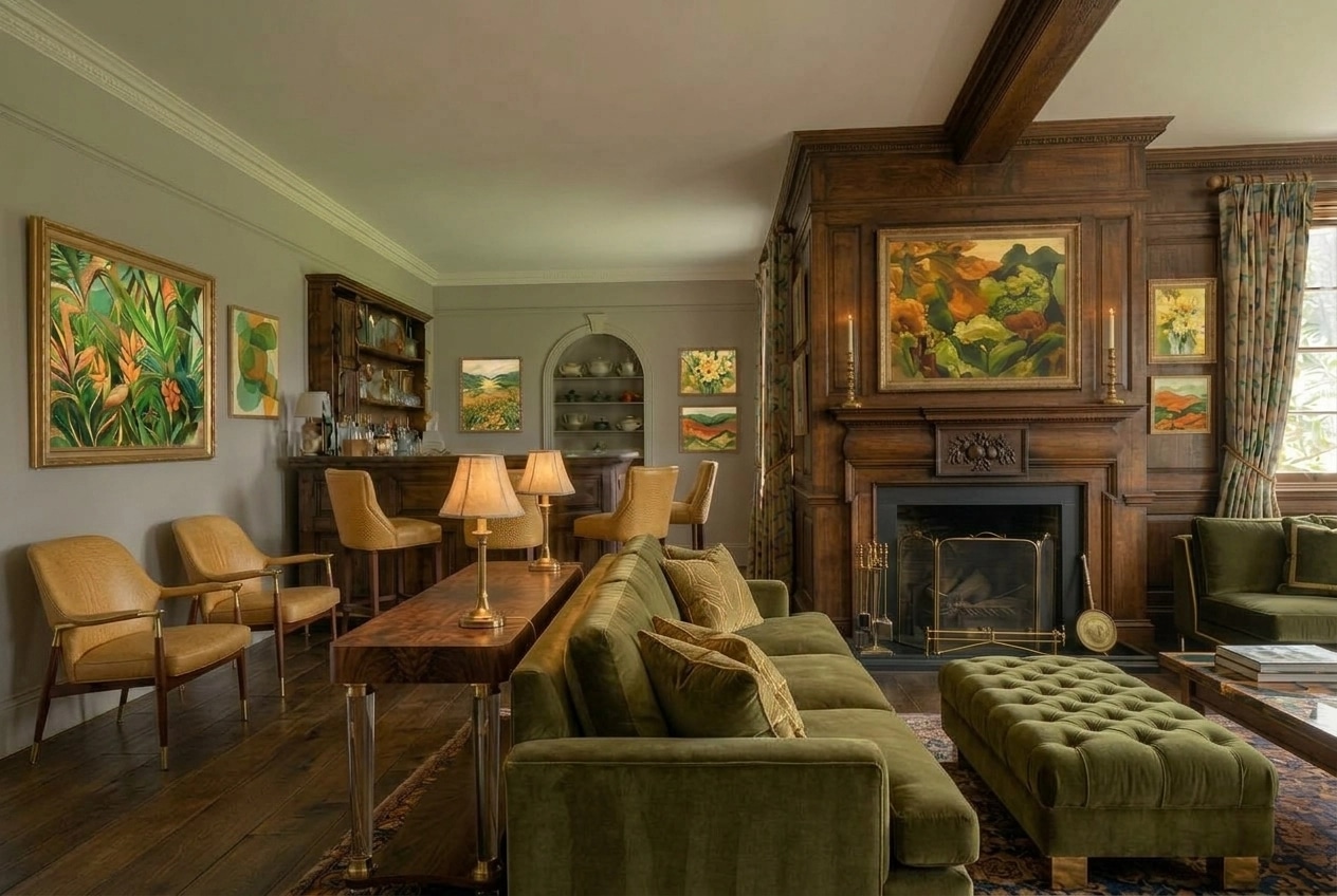 Interior design in British style — Living Room by GenRoom AI