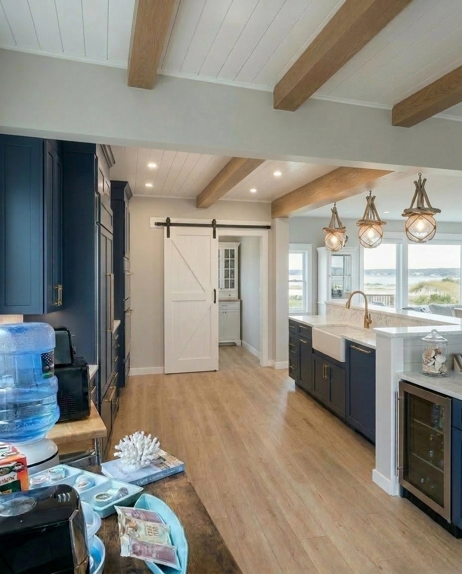 Interior design in Coastal / Hamptons style — Kitchen by GenRoom AI