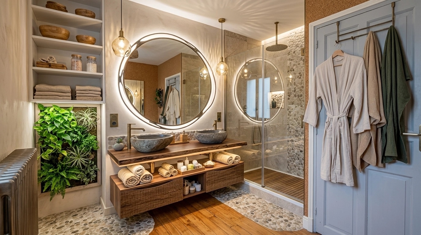 Interior design in Biophilic style — Bathroom by GenRoom AI