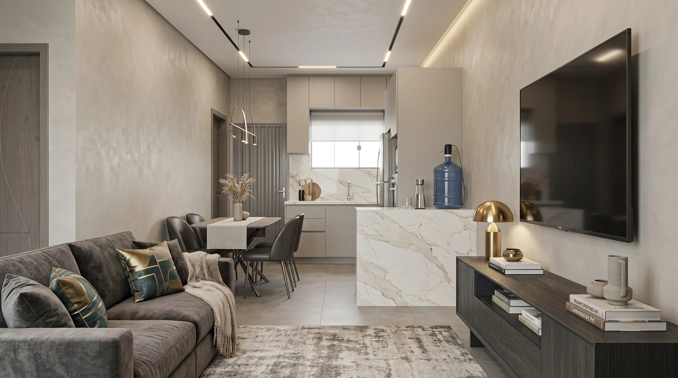 Interior design in Contemporary style — Living Room by GenRoom AI
