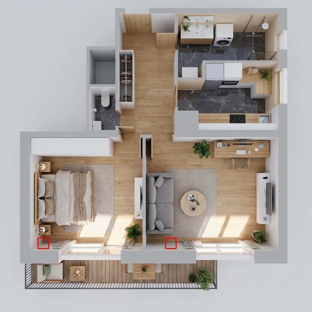 Scandinavian Living Room design — interior photo by GenRoom AI