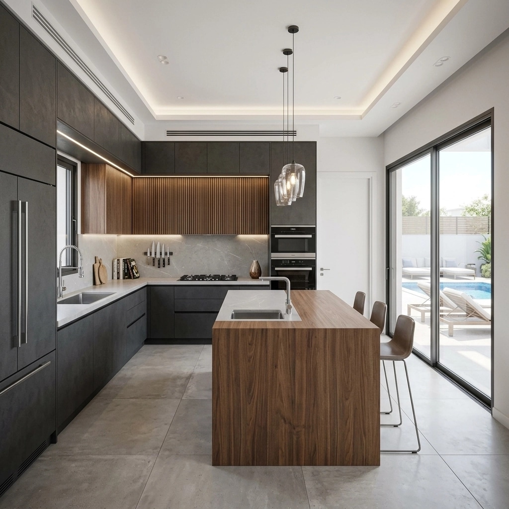 Kitchen interior in Contemporary style — photo by GenRoom AI