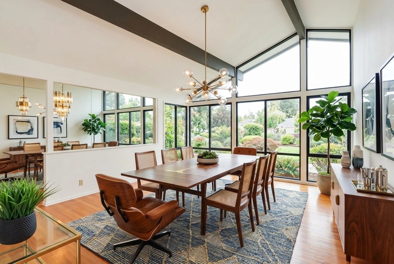 Design d'intérieur en style Mid-Century Modern — dining_room par GenRoom AI