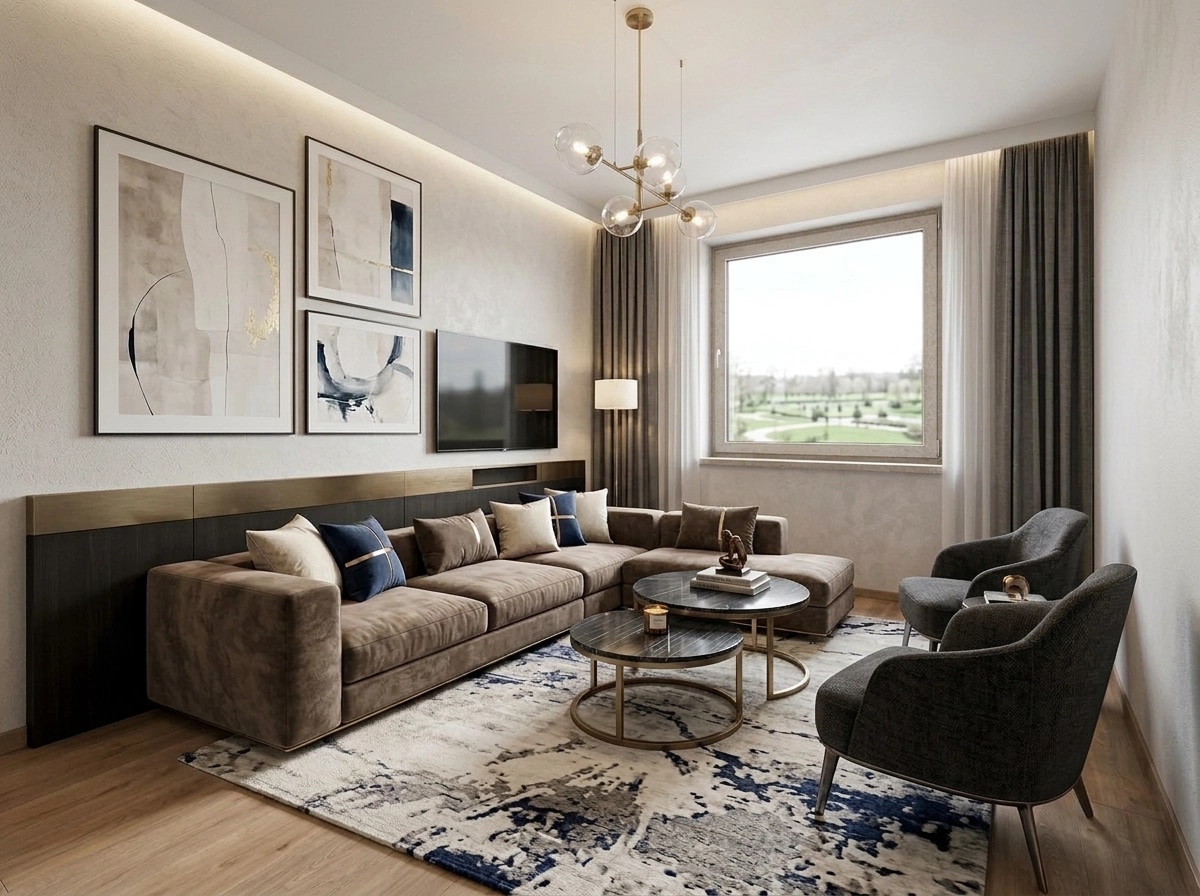 Interior design in Contemporary style — Living Room by GenRoom AI