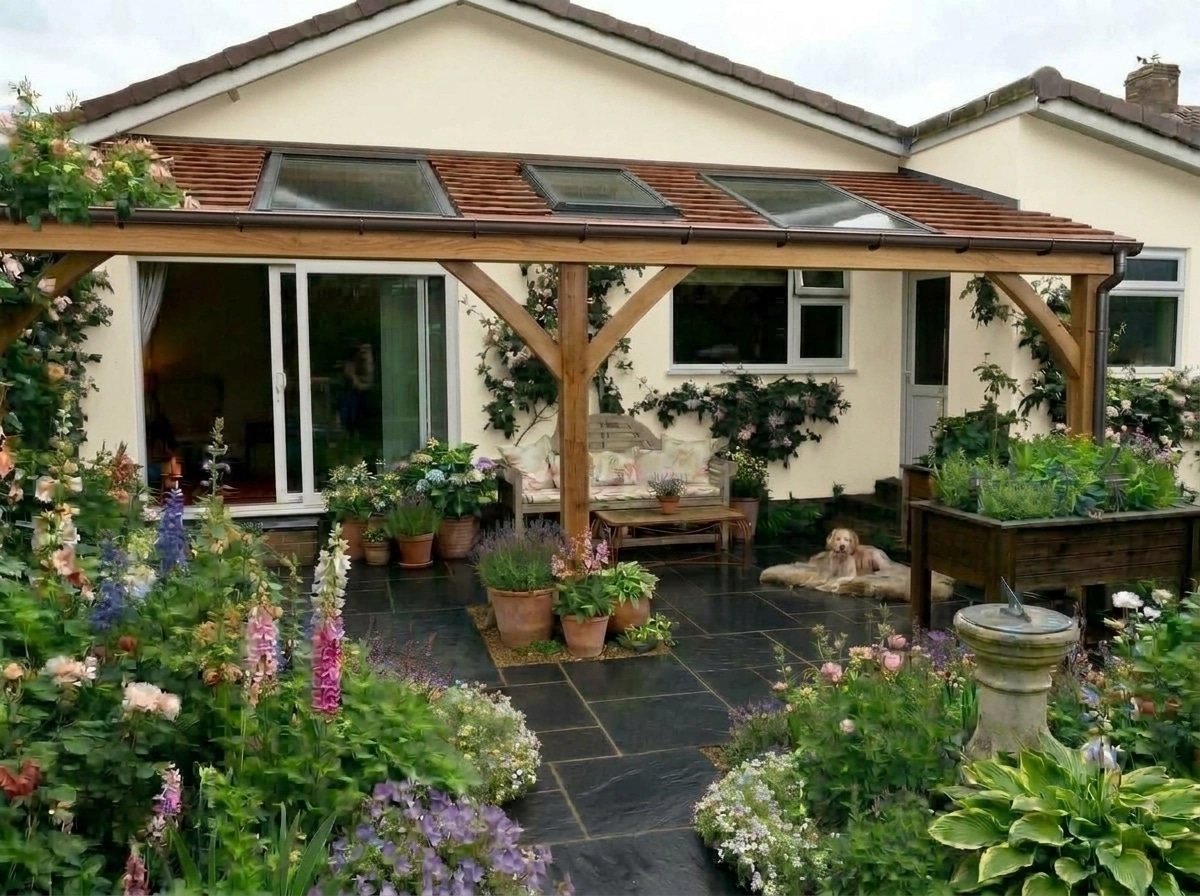 English Cottage Garden Yard design — yard photo by GenRoom AI