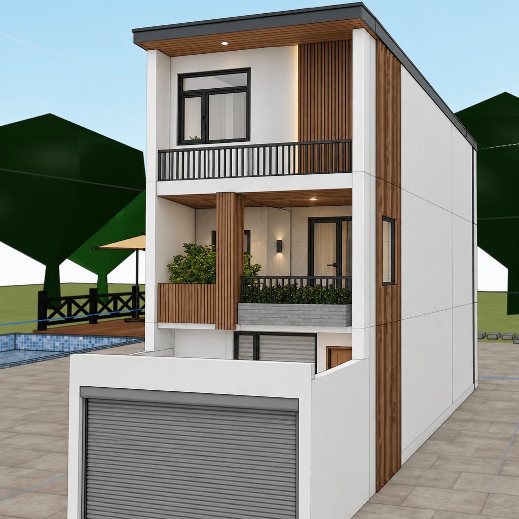 Minimalist Facade Facade design — facade photo by GenRoom AI