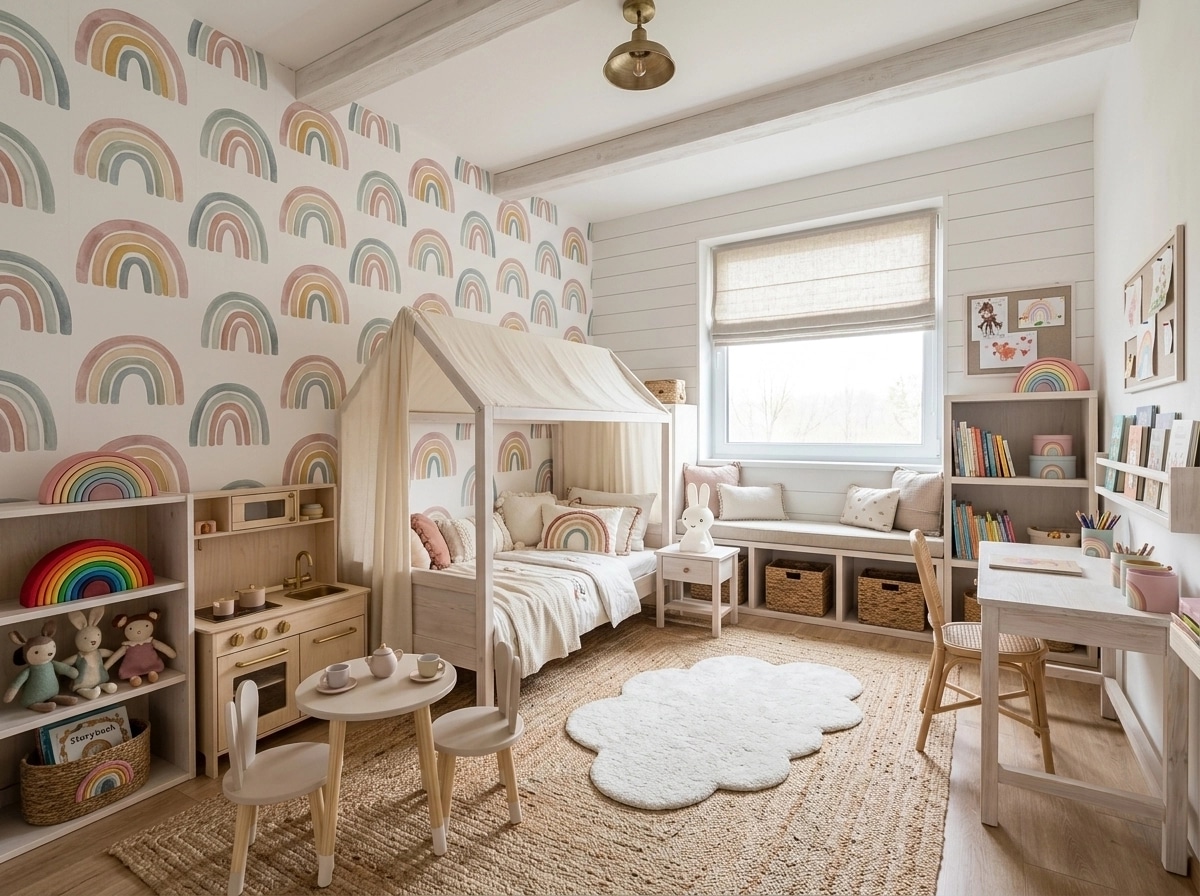 Modern Farmhouse Kids Room design — interior photo by GenRoom AI