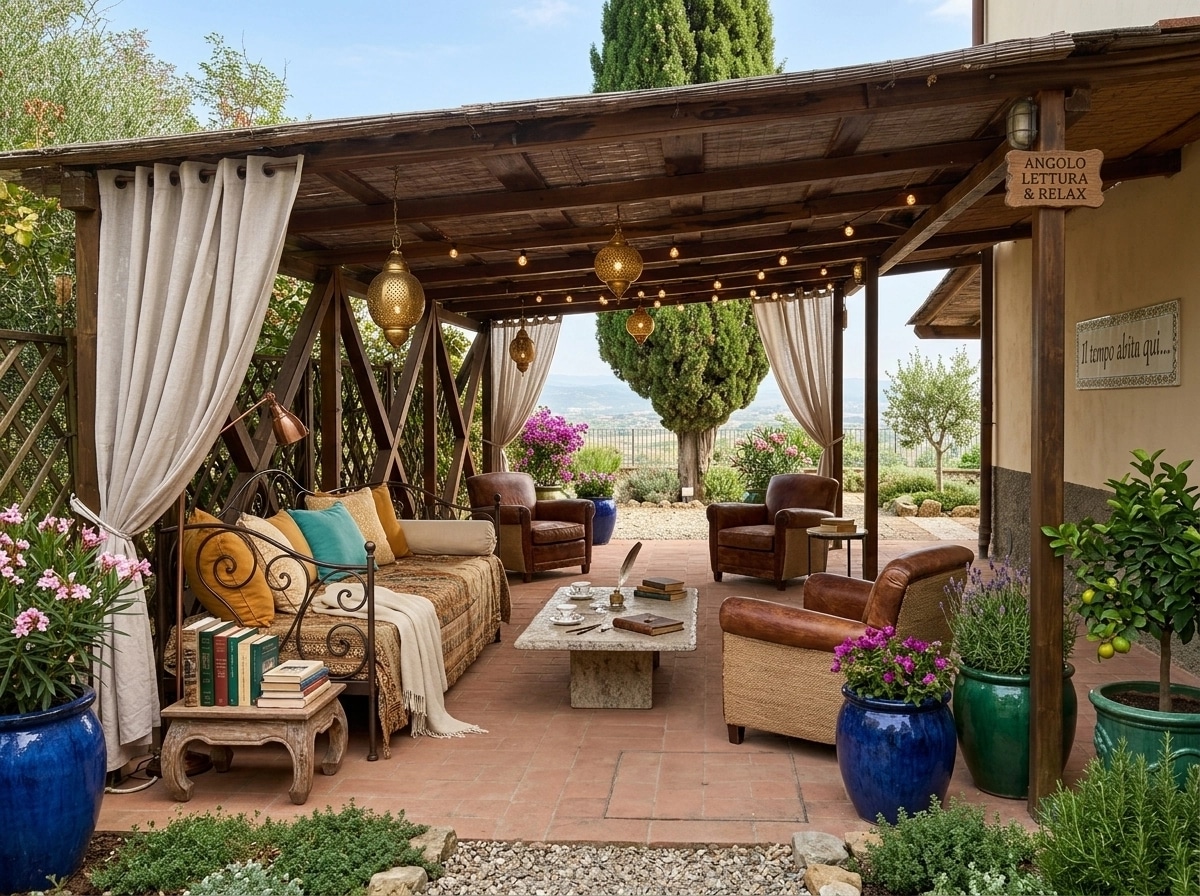 Landscape design in Mediterranean Yard style — Yard by GenRoom AI