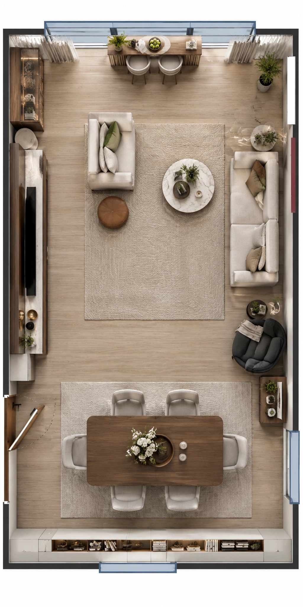 Interior design in Contemporary style — Living Room by GenRoom AI