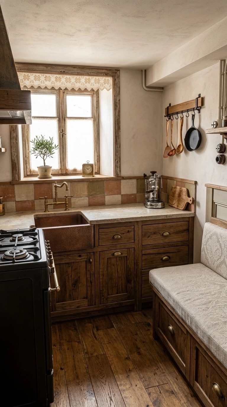 Kitchen interior in Rustic style — photo by GenRoom AI