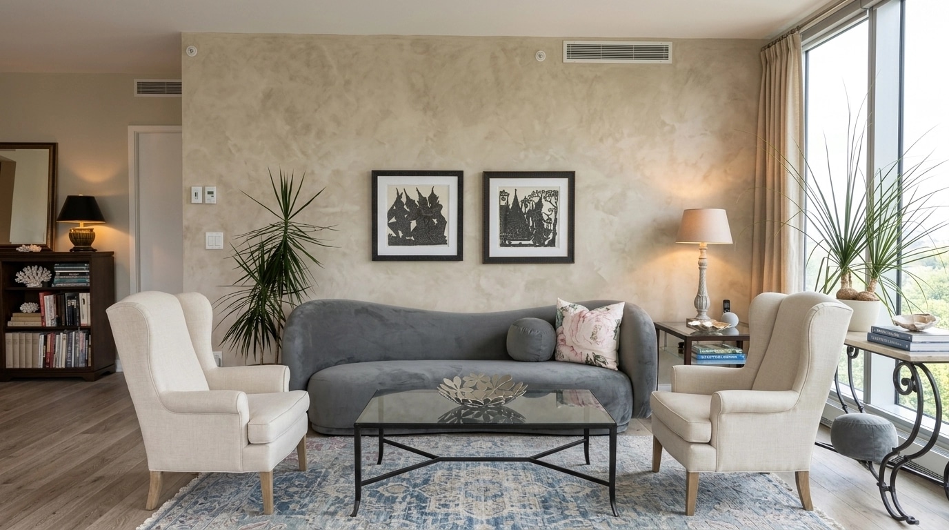 Interior design in Coastal / Hamptons style — Living Room by GenRoom AI