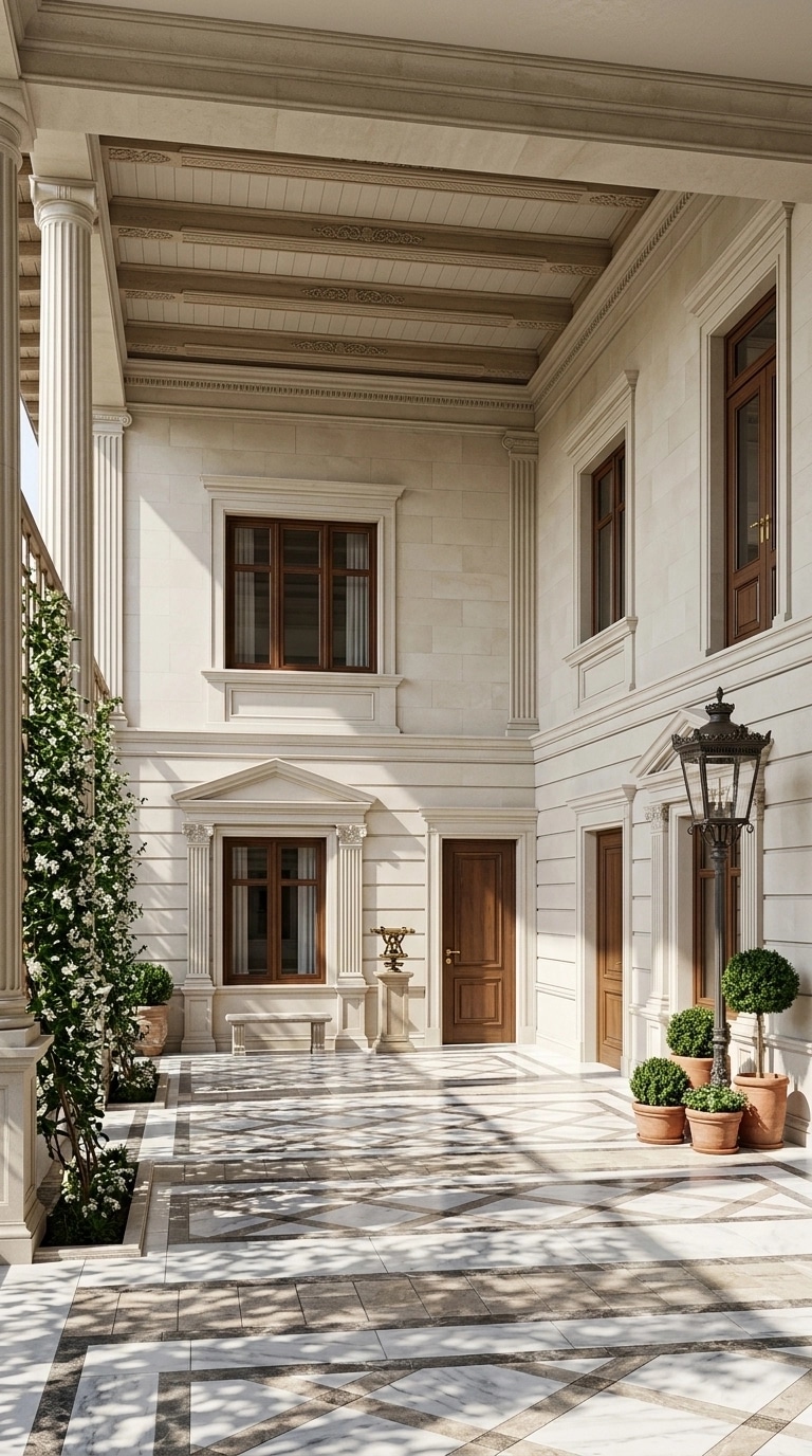 Neoclassic Facade Fachada design — facade photo by GenRoom AI