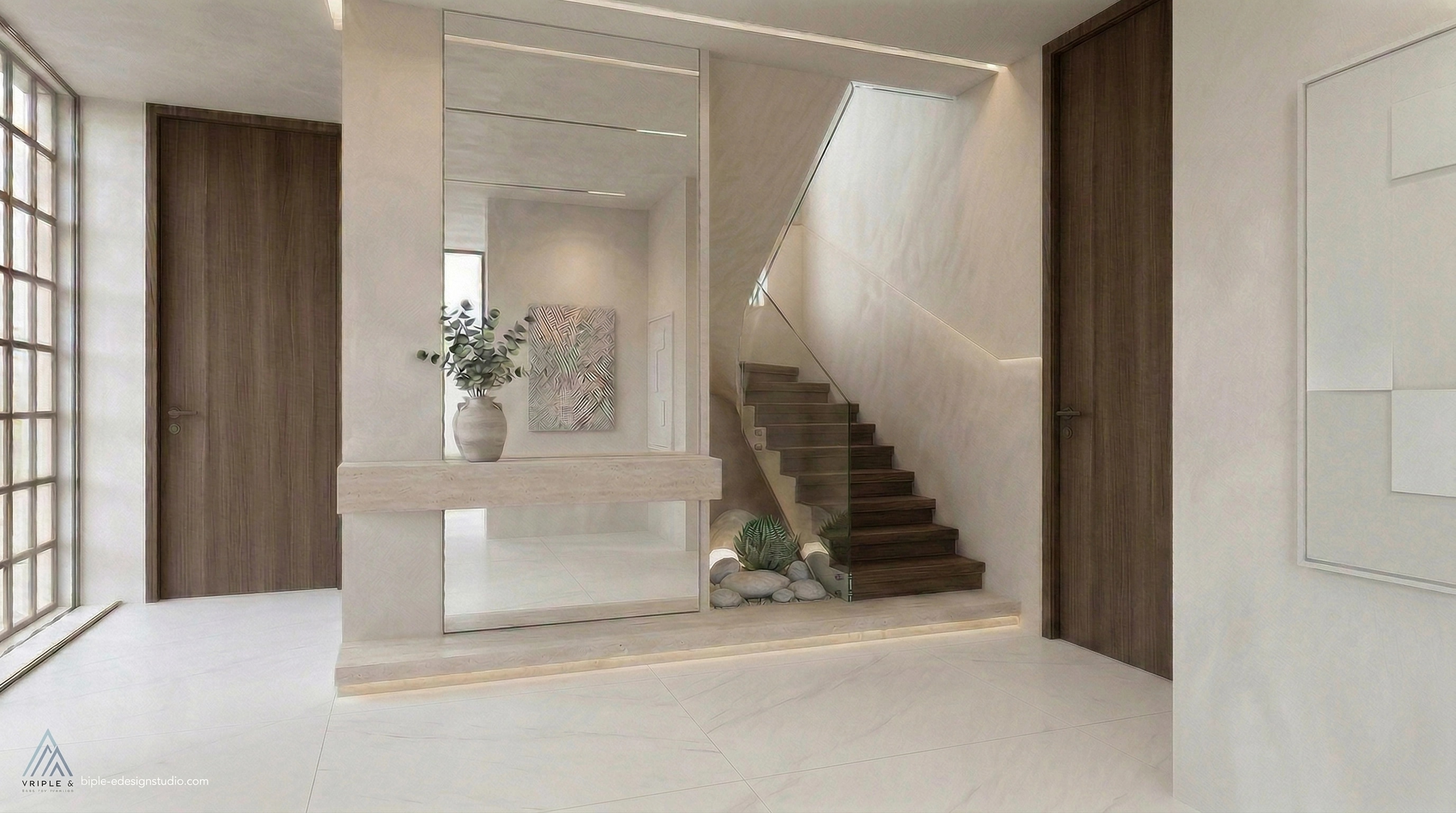 Minimalism Hallway design — interior photo by GenRoom AI