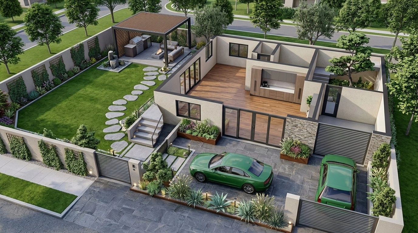 Contemporary Yard Yard design — yard photo by GenRoom AI