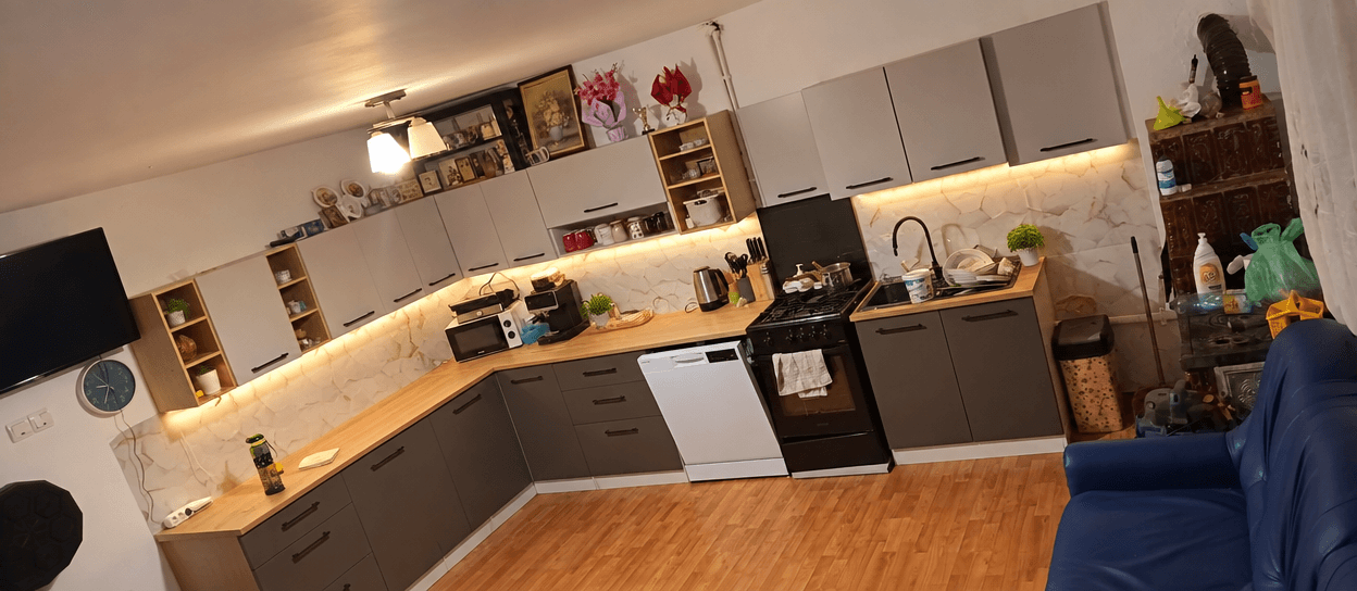 Kitchen interior in Contemporary style — photo by GenRoom AI